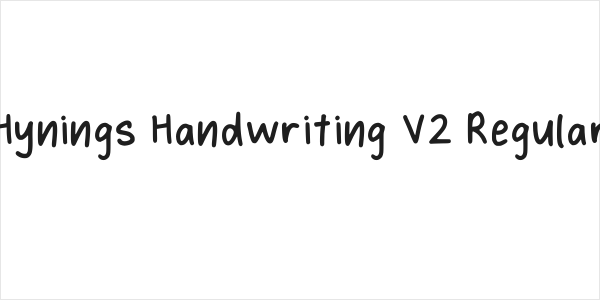 Hynings Handwriting V2 Regular Logo