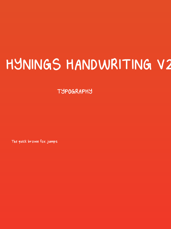 Hynings Handwriting V2 Regular Poster