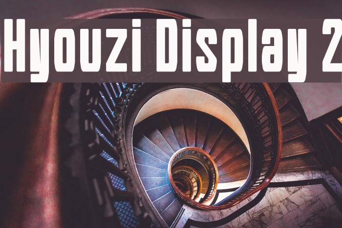 Hyouzi Display 2 Font examples