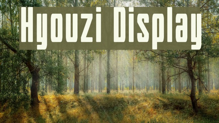 Hyouzi Display Font examples