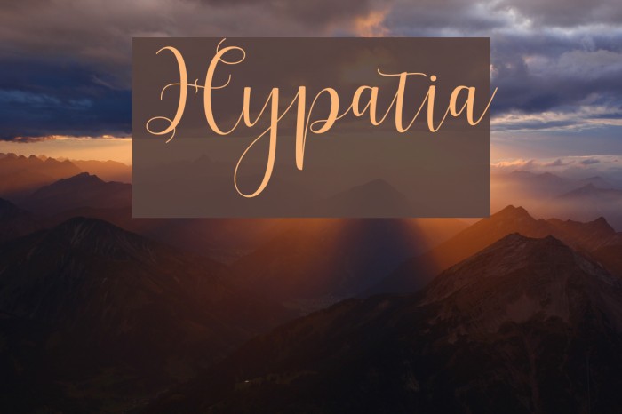 Hypatia Font examples