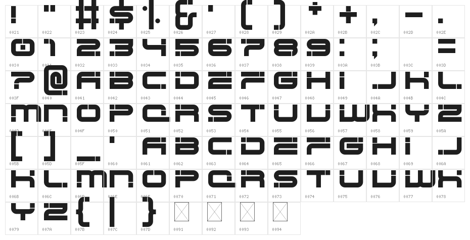 Hype Fixer Regular Character Map