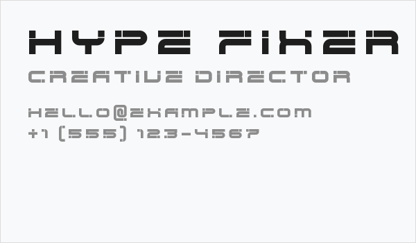 Hype Fixer Regular Business Card