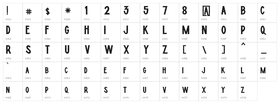 Hypebeast Regular Character Map