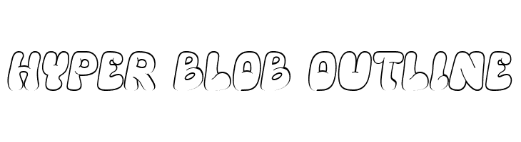 Hyper Blob Outline  les polices de caractères gratuit tlcharger