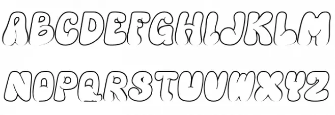 Hyper Blob Outline Schriftart Groß