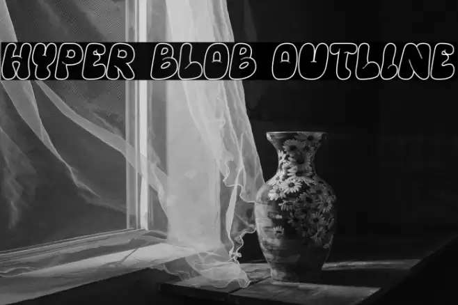Hyper Blob Outline Font examples