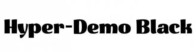 Hyper-Demo Black  Скачать бесплатные шрифты