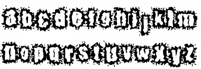 Hyper Kinetic Font LOWERCASE