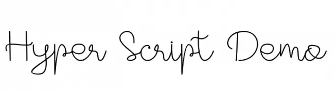 Hyper Script Demo  لخطوط تنزيل
