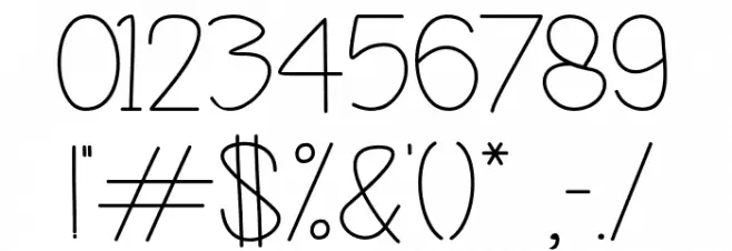 Hyper Script Demo Font OTHER CHARS