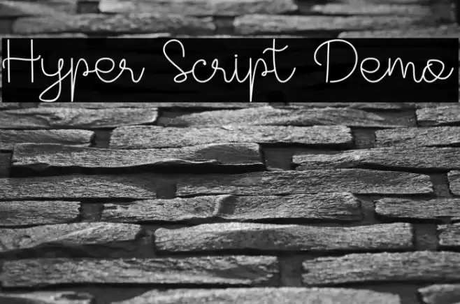 Hyper Script Demo Font examples