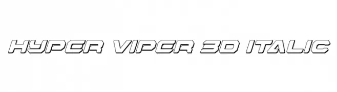 Hyper Viper 3D Italic  les polices de caractères gratuit tlcharger