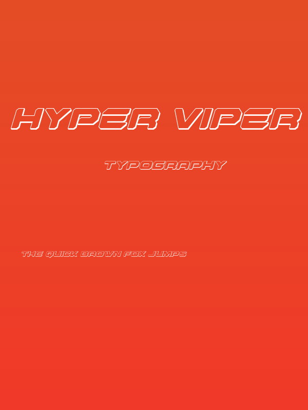 Hyper Viper 3D Italic Poster