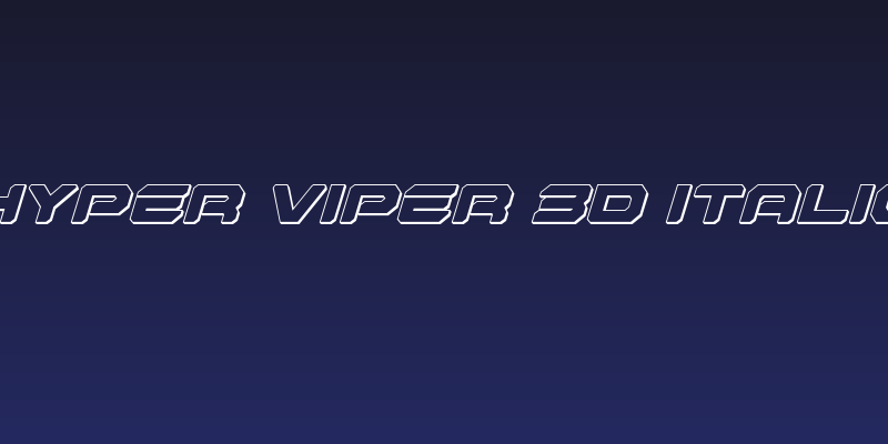 Hyper Viper 3D Italic Social Header