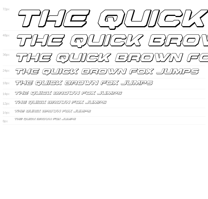 Hyper Viper 3D Italic Waterfall