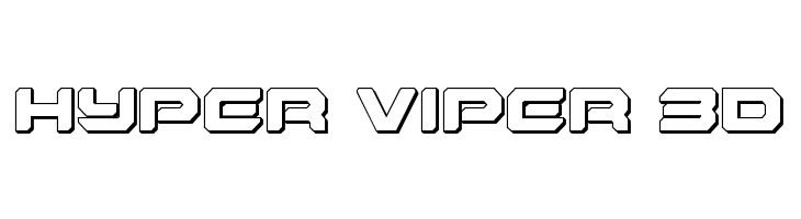 Hyper Viper 3D  नि: शुल्क फ़ॉन्ट्स डाउनलोड