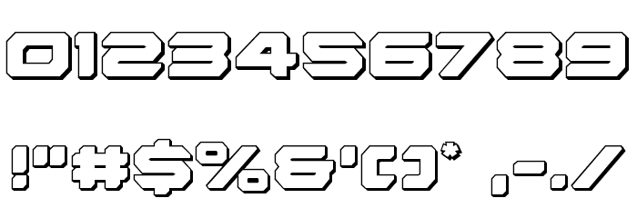 Hyper Viper 3D Font OTHER CHARS