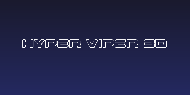 Hyper Viper 3D Social Header