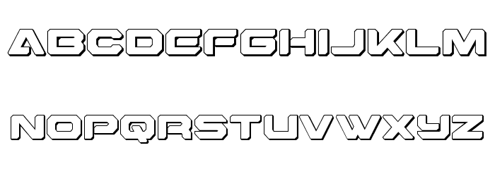 Hyper Viper 3D Font LOWERCASE