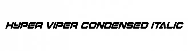 Hyper Viper Condensed Italic  Frei Schriftart Herunterladen