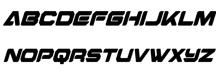Hyper Viper Condensed Italic Font LOWERCASE