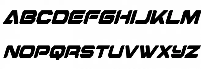 Hyper Viper Condensed Italic 字体 小写
