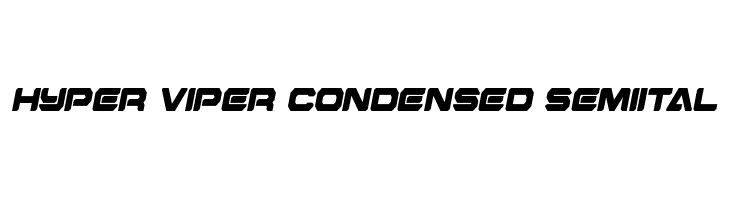 Hyper Viper Condensed SemiItal  Скачать бесплатные шрифты