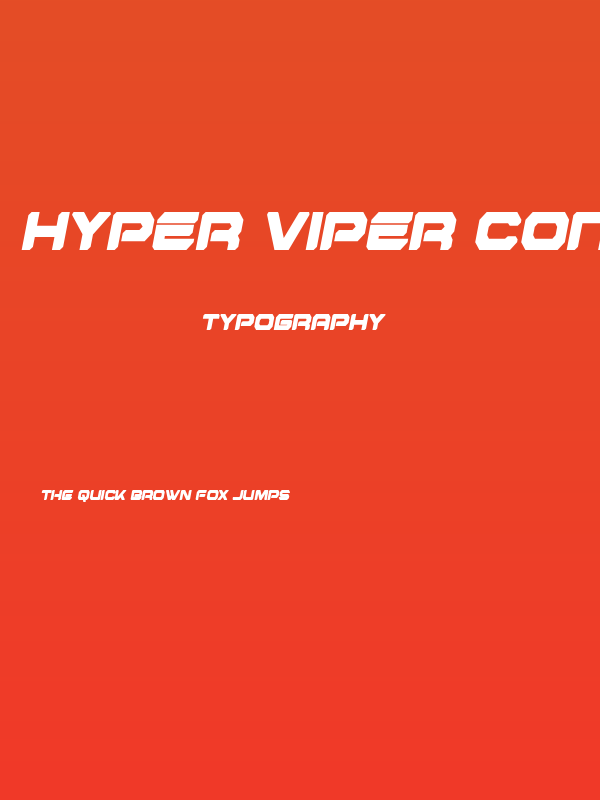 Hyper Viper Condensed SemiItal Poster