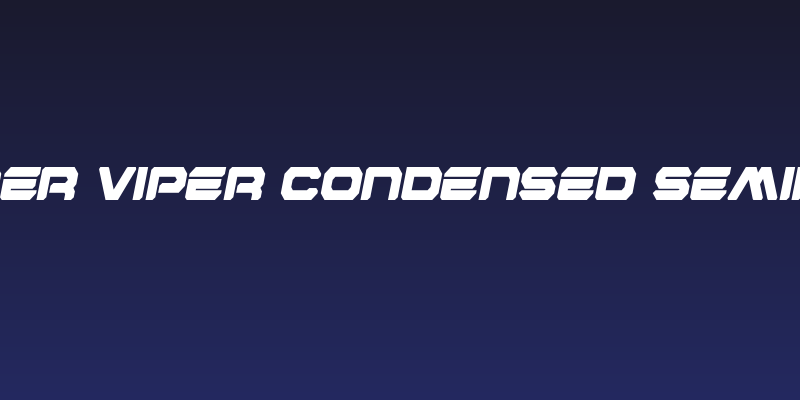 Hyper Viper Condensed SemiItal Social Header