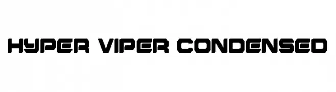 Hyper Viper Condensed  Frei Schriftart Herunterladen