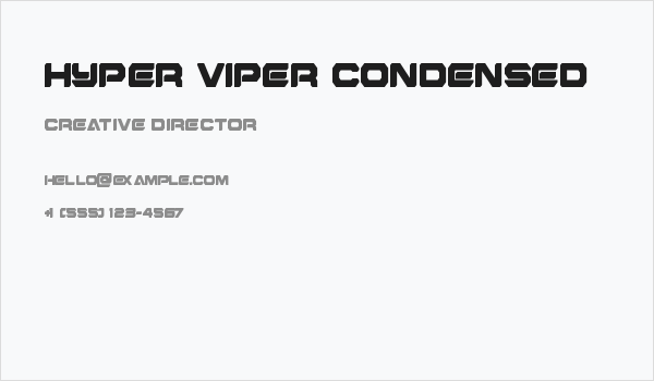 Hyper Viper Condensed Business Card