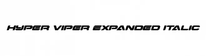 Hyper Viper Expanded Italic  Frei Schriftart Herunterladen