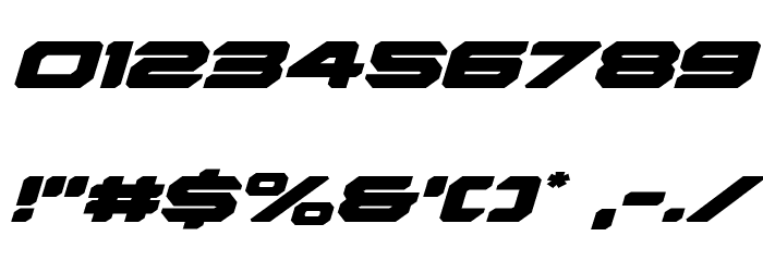 Hyper Viper Expanded Italic Font OTHER CHARS