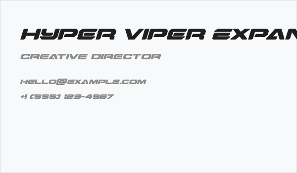 Hyper Viper Expanded Italic Business Card