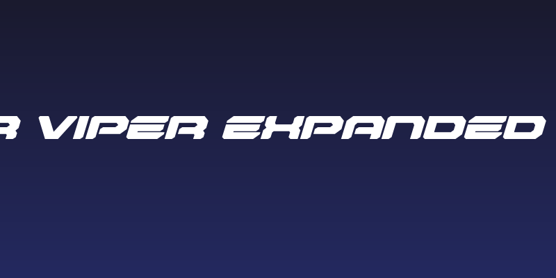 Hyper Viper Expanded Italic Social Header