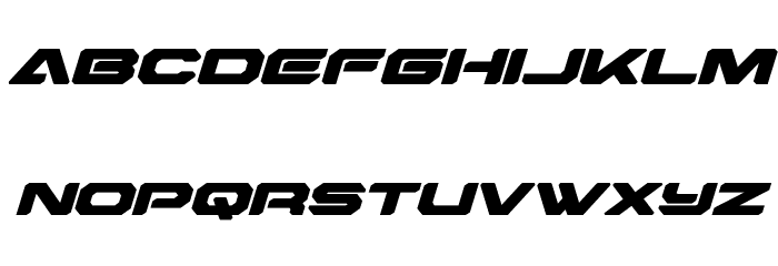 Hyper Viper Expanded Italic Font LOWERCASE