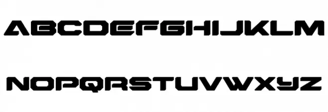 Hyper Viper Expanded Schriftart Kleinbuchstaben