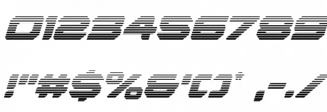 Hyper Viper Gradient Italic Font OTHER CHARS