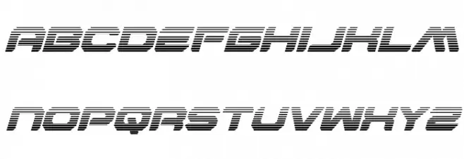 Hyper Viper Gradient Italic 字体 大写