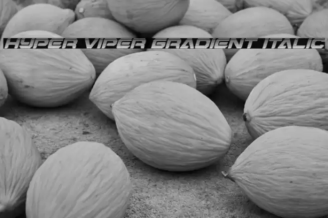 Hyper Viper Gradient Italic Font examples