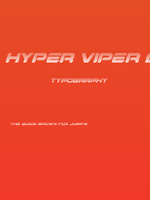Hyper Viper Gradient Italic Poster