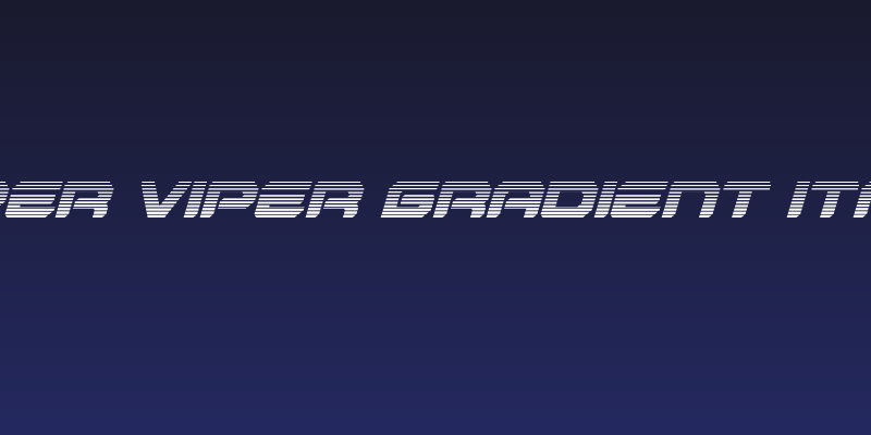 Hyper Viper Gradient Italic Social Header