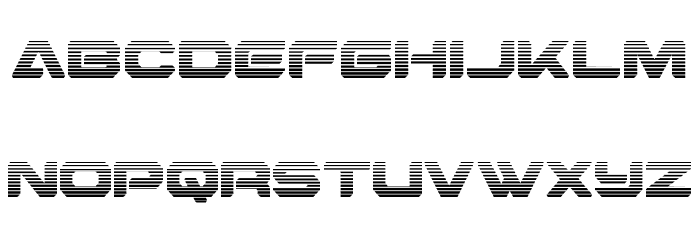 Hyper Viper Gradient Font LOWERCASE