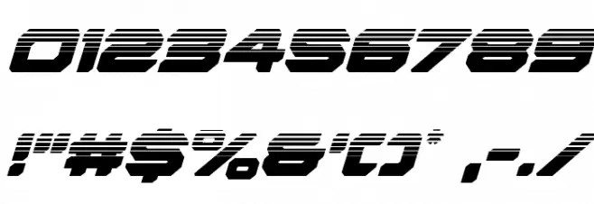 Hyper Viper Halftone Italic Font OTHER CHARS