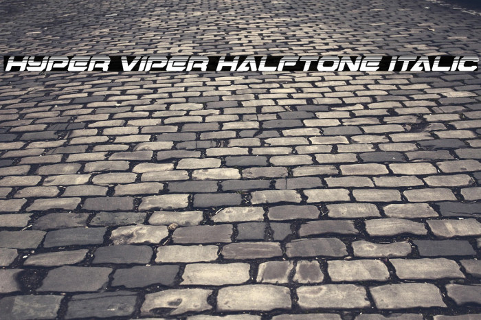 Hyper Viper Halftone Italic Example 1