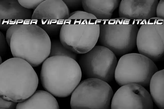 Hyper Viper Halftone Italic Font examples