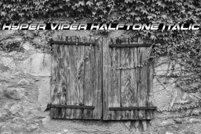 Hyper Viper Halftone Italic Font examples