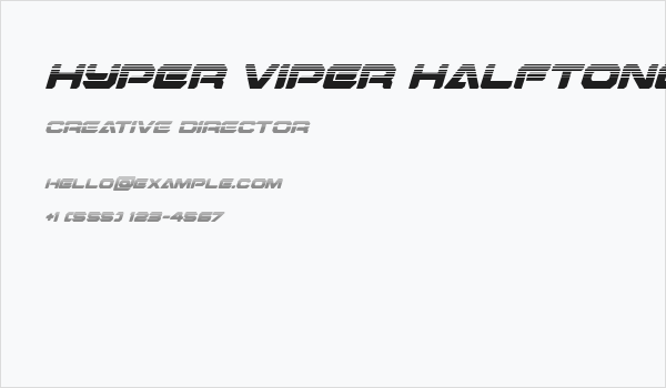 Hyper Viper Halftone Italic Business Card