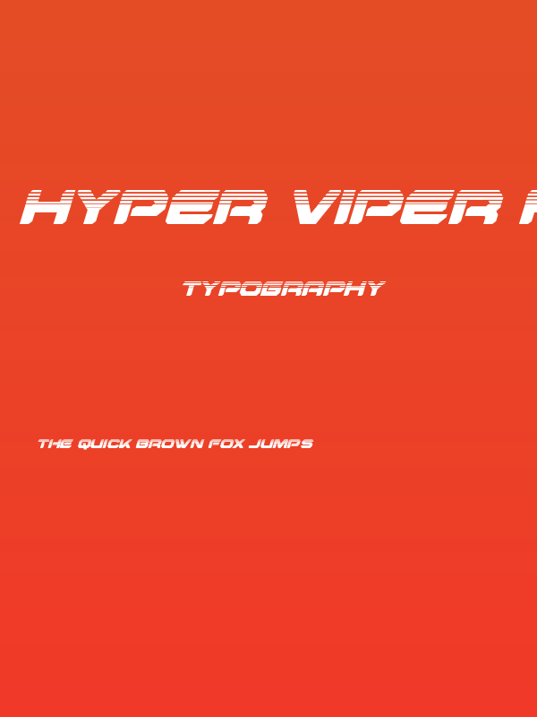 Hyper Viper Halftone Italic Poster